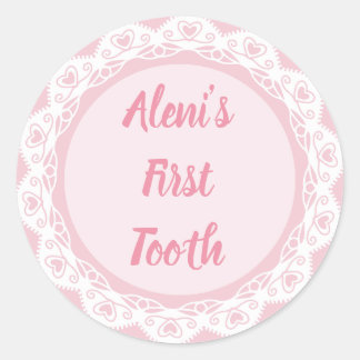 Sticker Rond Agra Hadig - Première dent avec nom