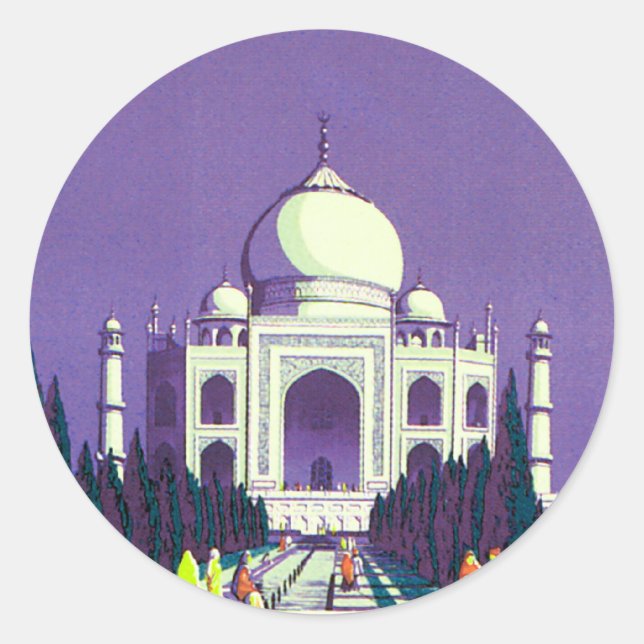 Sticker Rond Agra ~ Taj Mahal (Devant)