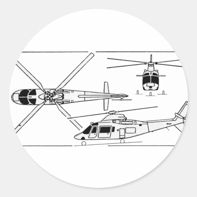 Sticker Rond Agusta 109 (Devant)