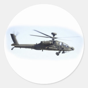Sticker Rond AH-64 Apache