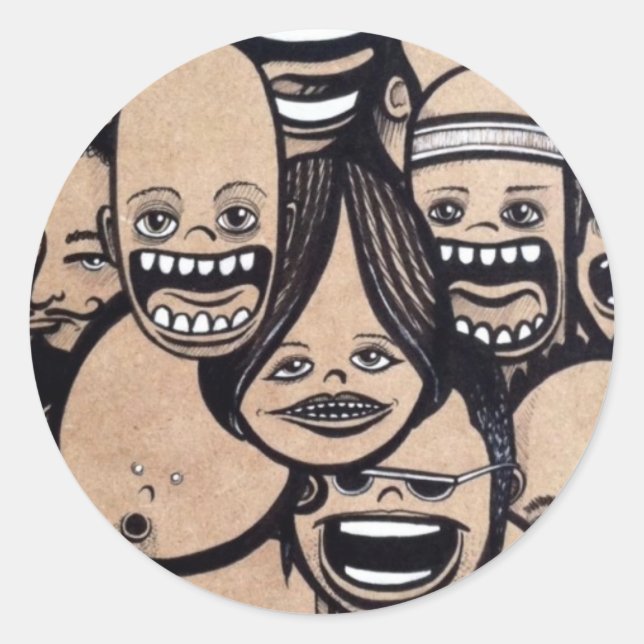 Sticker Rond Ahhh ! ! ! (Devant)