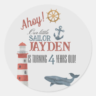 Sticker Rond Ahoy !