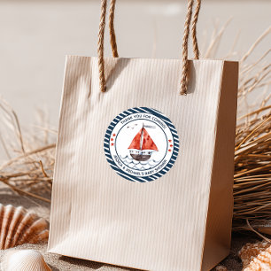 Sticker Rond Ahoy C'est un garçon Nautique