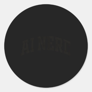 Sticker Rond Ai Nerd Robot Engineers Intelligence Officielle Ai