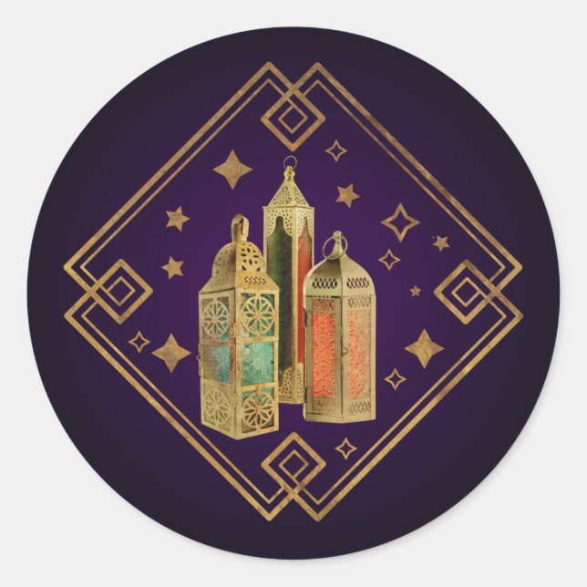 Sticker Rond Aïd Moubarak - Joyeux Aïd (Devant)