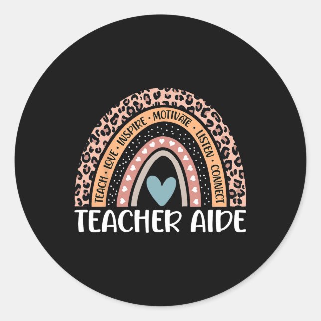 Sticker Rond Aide 100e Jour De L'École Enseignant Istant 1 (Devant)