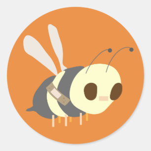 Sticker Rond Aide de bande Bee