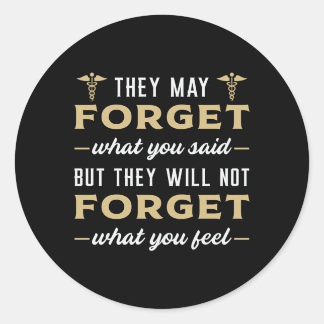 Sticker Rond Aide-soignant Soins infirmiers Soins infirmiers Dr (Devant)