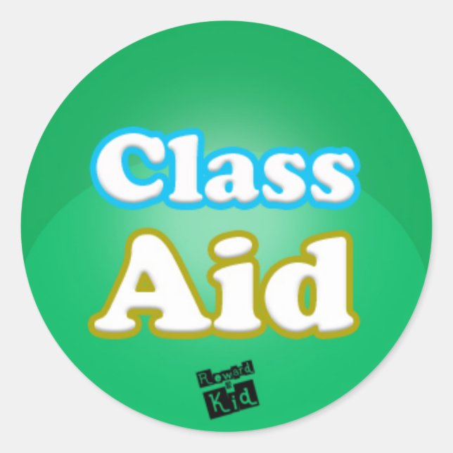 Sticker Rond Aides de classe (série de 20) (Devant)
