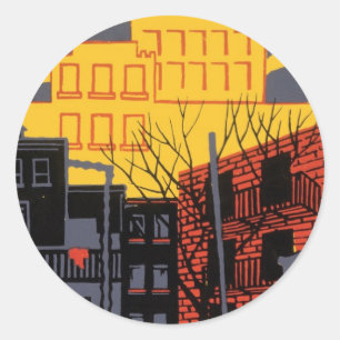 Sticker Rond Aidez votre quartier