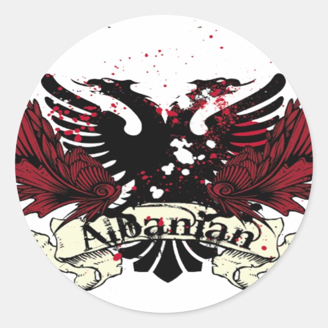 Sticker Rond aigle albanais (Devant)