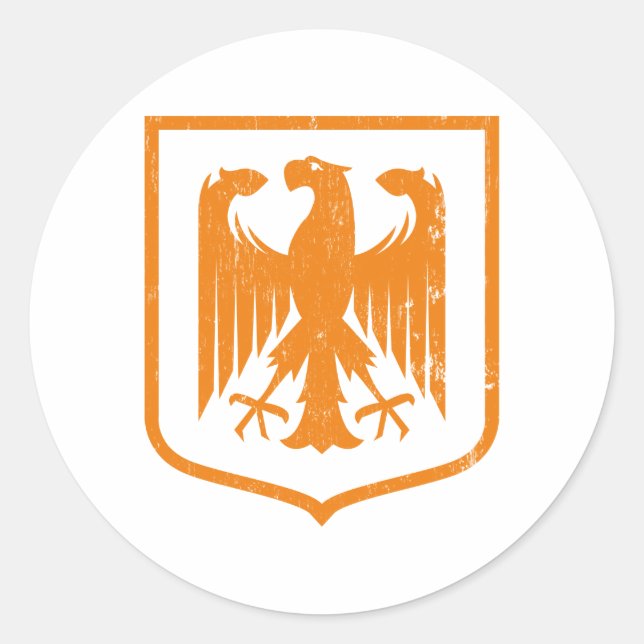 Sticker Rond Aigle allemand - Armoiries de Deutschland (Devant)
