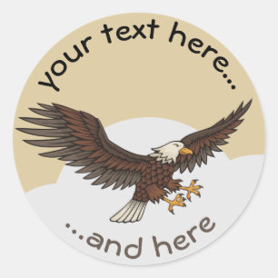 Sticker Rond Aigle attaquant