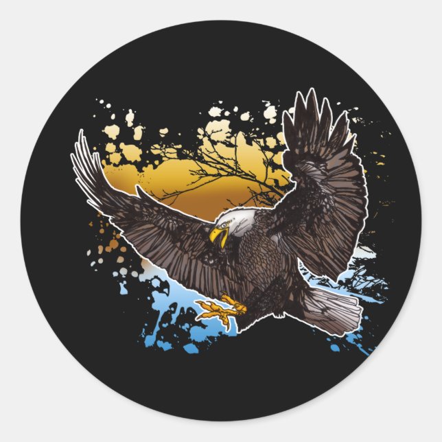 Sticker Rond Aigle de Bald (Devant)