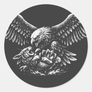 Sticker Rond Aigle de Cendres par BurnsInHell