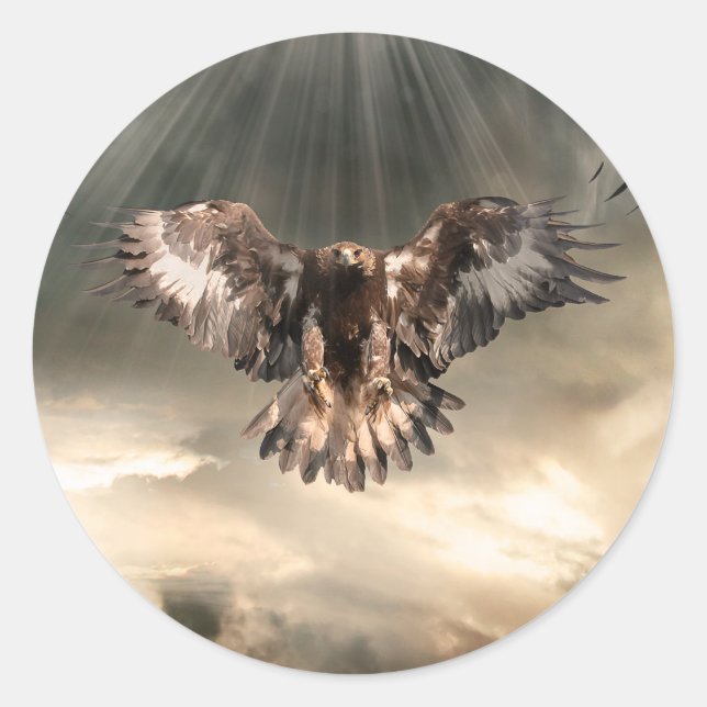 Sticker Rond Aigle d'or (Devant)