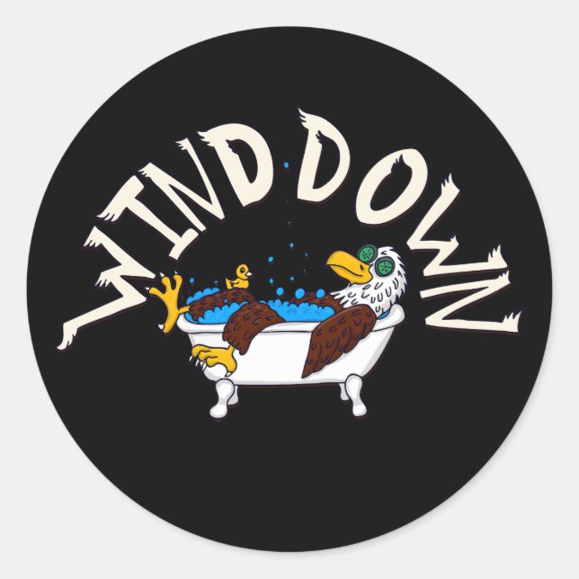 Sticker Rond Aigle du vent (Devant)