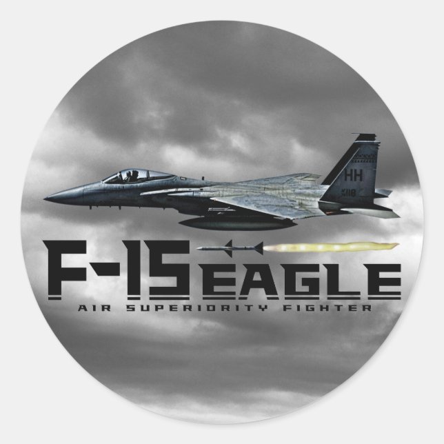 Sticker Rond Aigle F-15 (Devant)