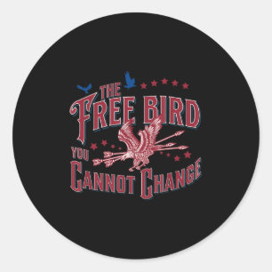 Sticker Rond Aigle L'Oiseau Que Vous Ne Pouvez Pas Changer 4 ju