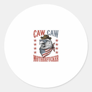 Sticker Rond Aigle Patriotique Caw Caw Vintage Design de T-shir