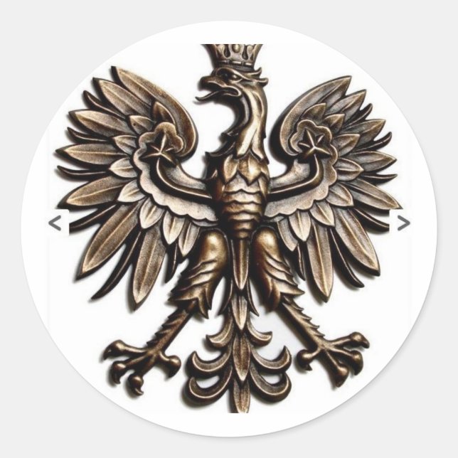 Sticker Rond Aigle polonais (Devant)