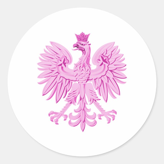 Sticker Rond Aigle polonais (Devant)