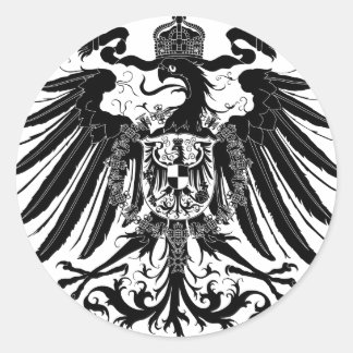 Sticker Rond Aigle prussien noir