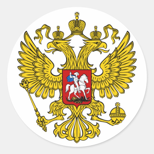 Sticker Rond Aigle russe (Devant)