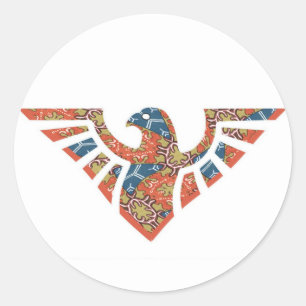 Sticker Rond Aigle Silhouette 08
