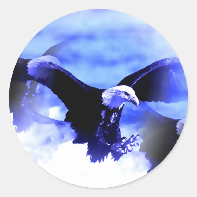 Sticker Rond Aigle volant (Devant)