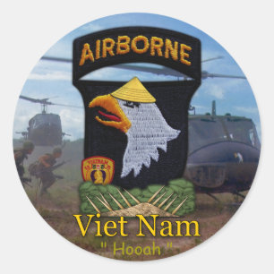 Sticker Rond aigles criards Vietnam de 101st Division