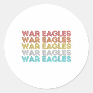 Sticker Rond Aigles de guerre rétro vintages