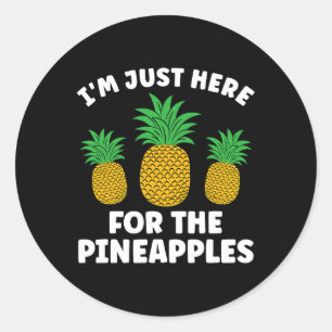 Sticker Rond Aiguille d'ananas Hawaii Aiguille d'ananas