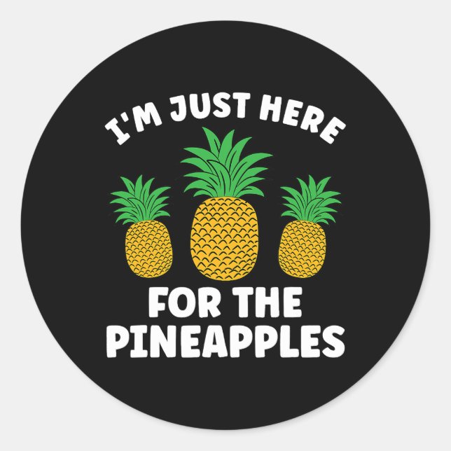 Sticker Rond Aiguille d'ananas Hawaii Aiguille d'ananas (Devant)