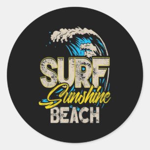 Sticker Rond Aiguille de Sulfing Surf Sunshine Beach