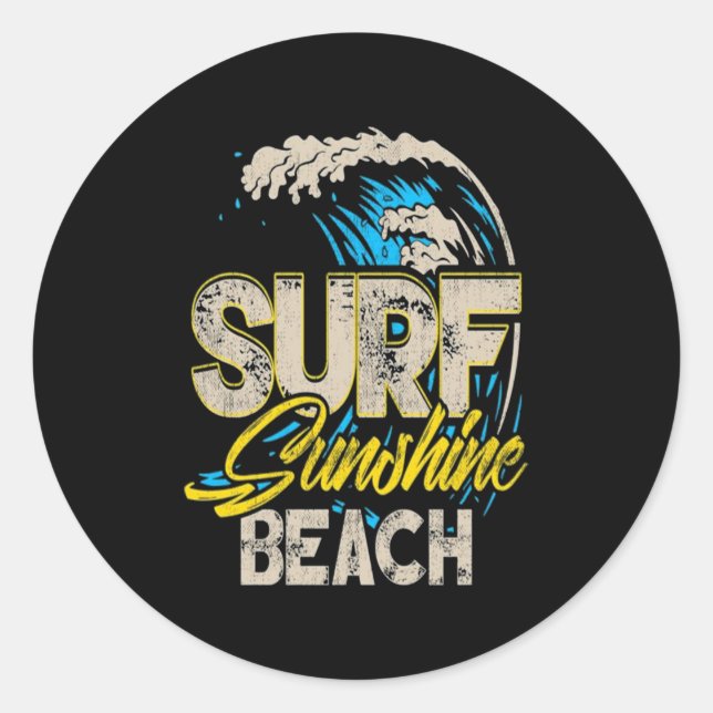 Sticker Rond Aiguille de Sulfing| Surf Sunshine Beach (Devant)