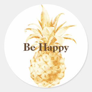 Sticker Rond Aiguille jaune Confetti
