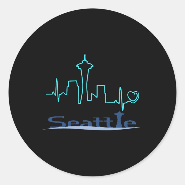 Sticker Rond Aiguille spatiale de Seattle (Devant)
