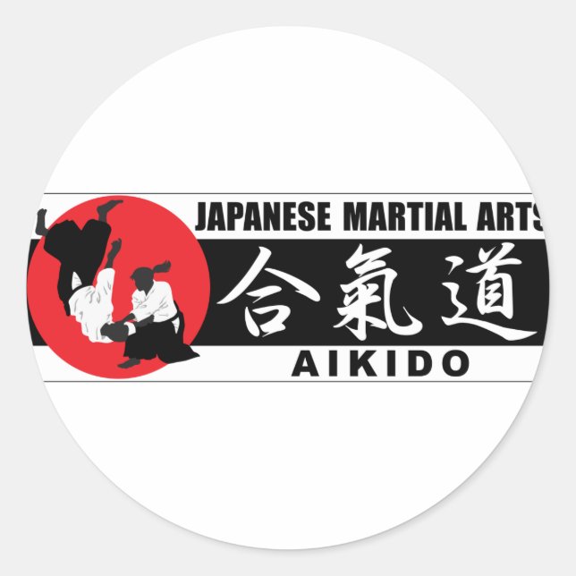 Sticker Rond Aikido 2 (Devant)