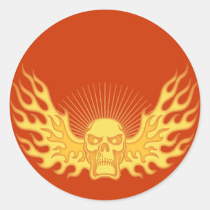 Sticker Rond Aile à flamme