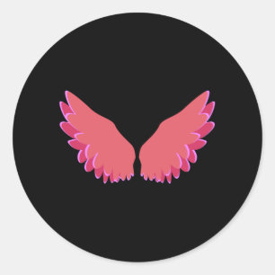 Sticker Rond Ailes d'ange