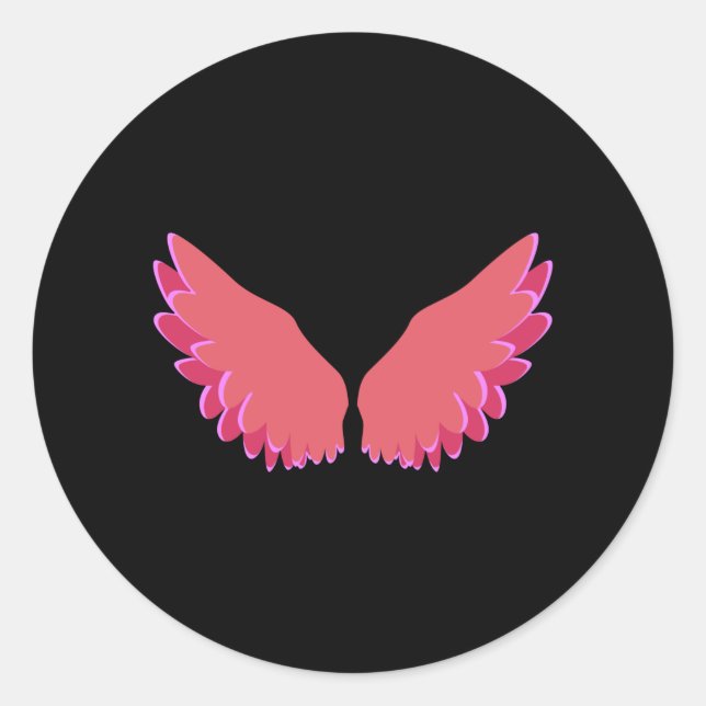Sticker Rond Ailes d'ange (Devant)