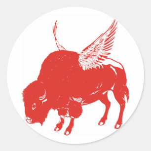 Sticker Rond Ailes de Buffalo