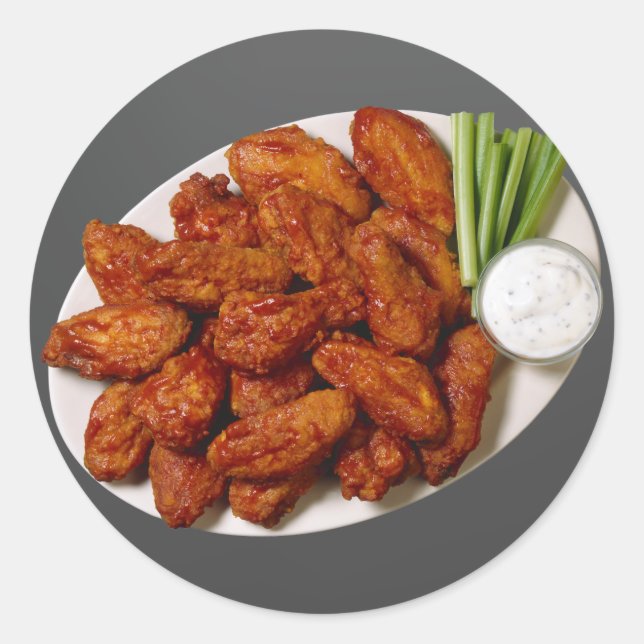 Sticker Rond Ailes de poulet (Devant)