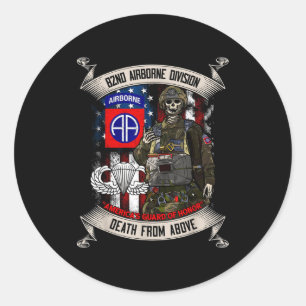Sticker Rond Ailes de saut du 82e Airborne Di Paratrooper Fort