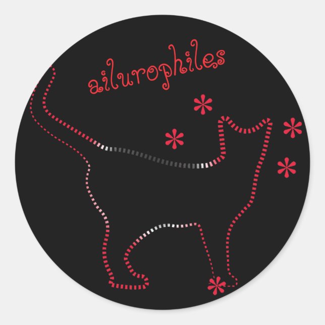 Sticker Rond ailurophiles (Devant)