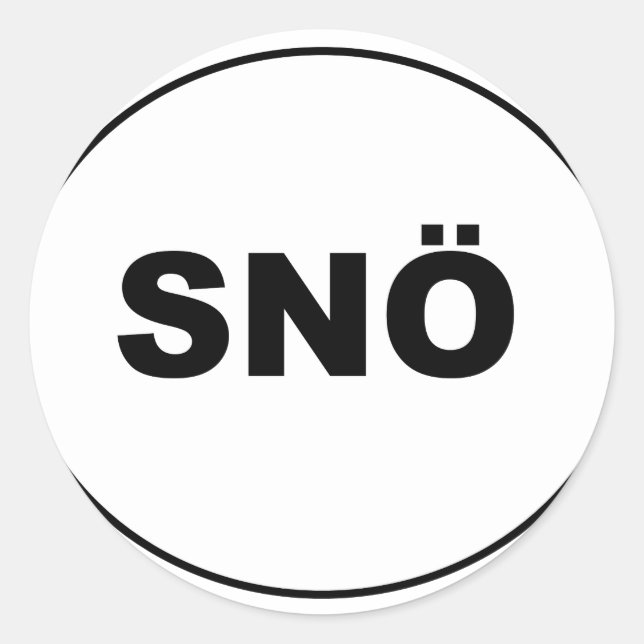 Sticker Rond Aimant frigorifique SNÖ. (Devant)