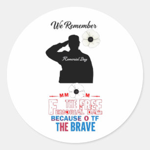 Sticker Rond aime la fête commémorative