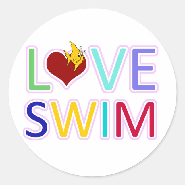 STICKER ROND AIME NAGER (Devant)