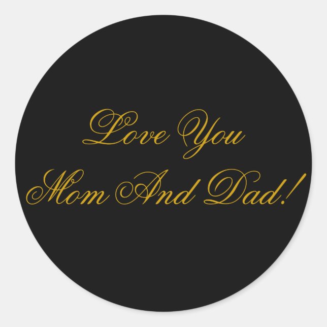 STICKER ROND AIME-TOI MAMAN, PAPA (Devant)